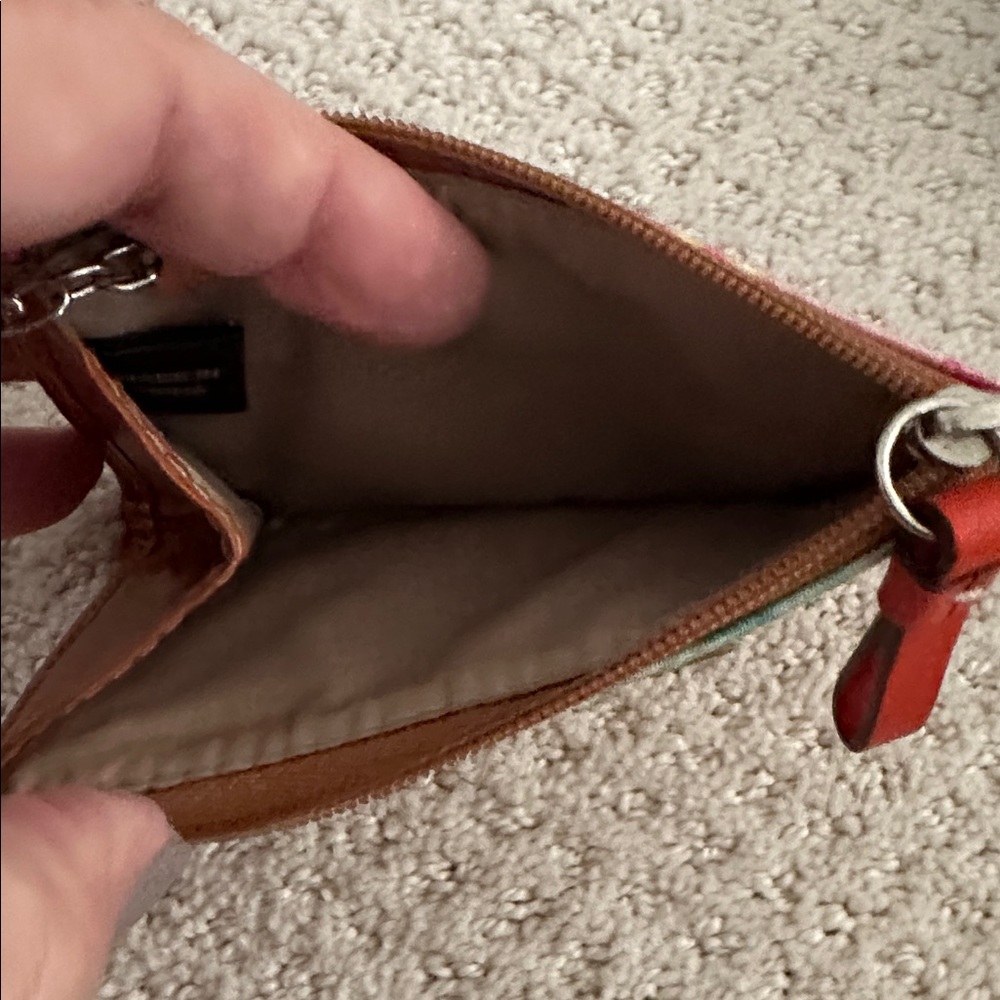 Coach Colorful Leather Keychain Wallet - Picture 5 of 5